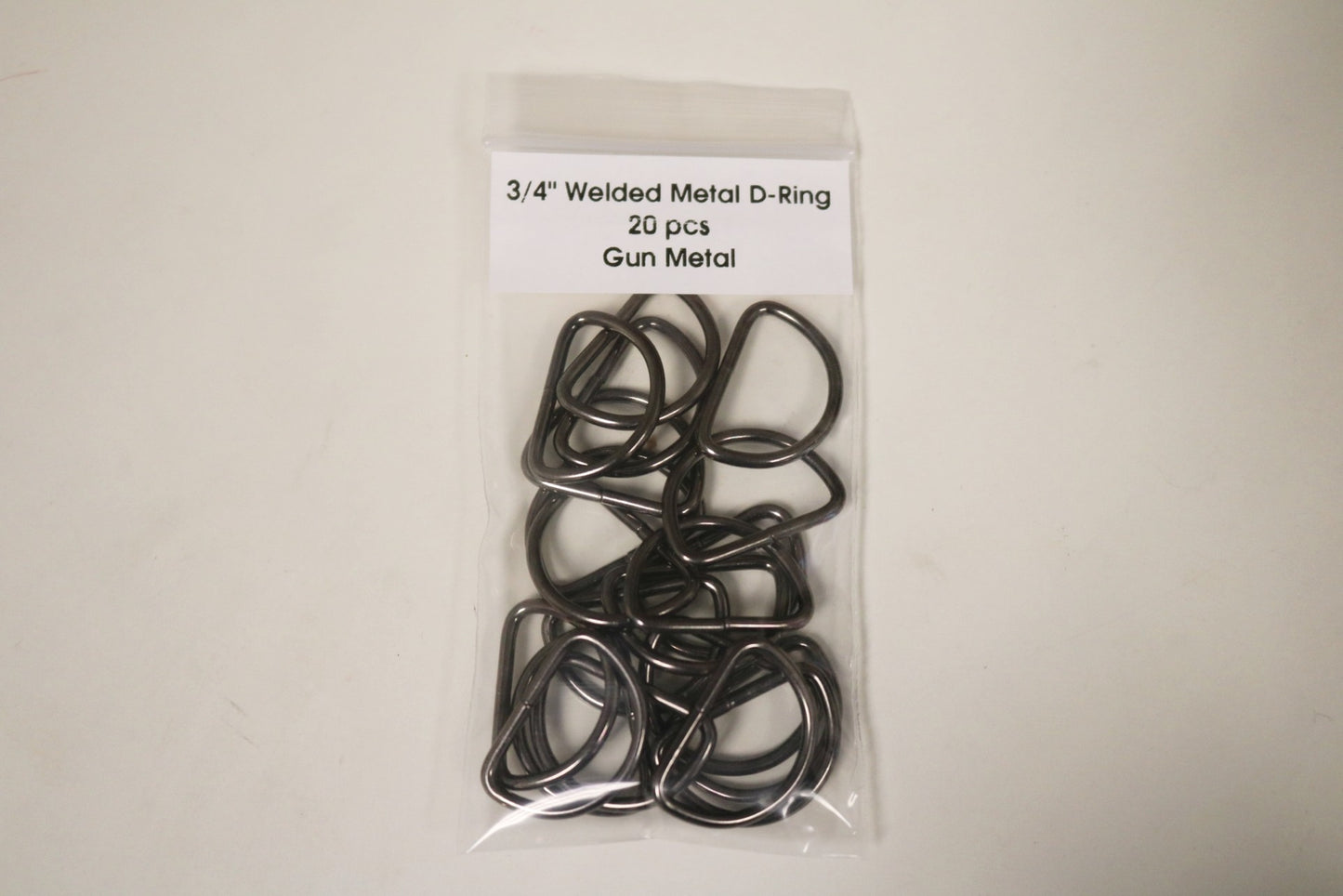 20 pcs 3/4" Welded Metal D-Ring GUN METAL for Bags Purses Fashion US SELLER