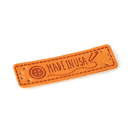 100 Pcs Handmade PU Leather Label Tags Sewing Craft Supply FREE SHIPPING USA
