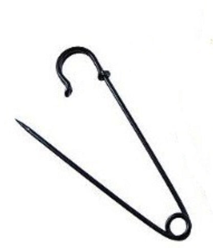 144 LARGE 3" SAFETY PINS SKIRT PINS  all steel  BLACK COLOR  VERY sharp tips USA