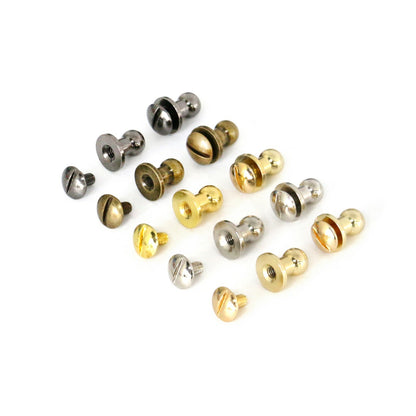 Sam Browne Button & Screw choose size 3/8" OR 5/16",color & quantities USA SHIP