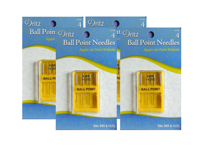4 PACKS of Dritz 4 Ball Point Needles 9/65 & 11/75 HOME Sewing Machine US SELLER