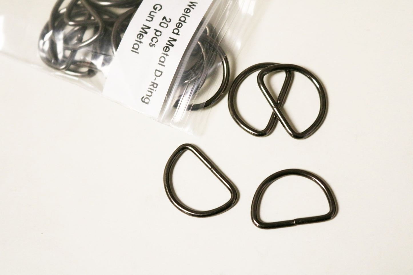 20 pcs 3/4" Welded Metal D-Ring GUN METAL for Bags Purses Fashion US SELLER
