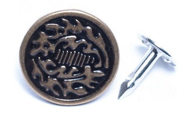 Jeans Button, Oak Leaf Design 17mm (5/8") diameter CHOOSE COLOR choose quantity