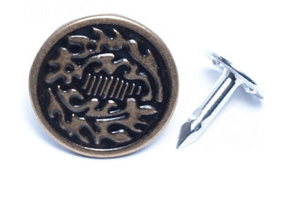 Jeans Button, Oak Leaf Design 17mm (5/8") diameter CHOOSE COLOR choose quantity