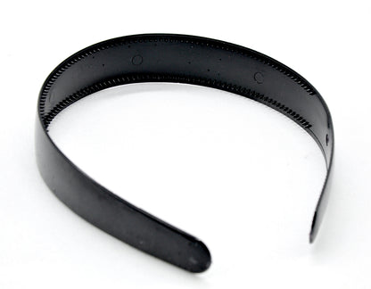 12 Plastic Headbands w/ Inner Teeth White or Black US Seller