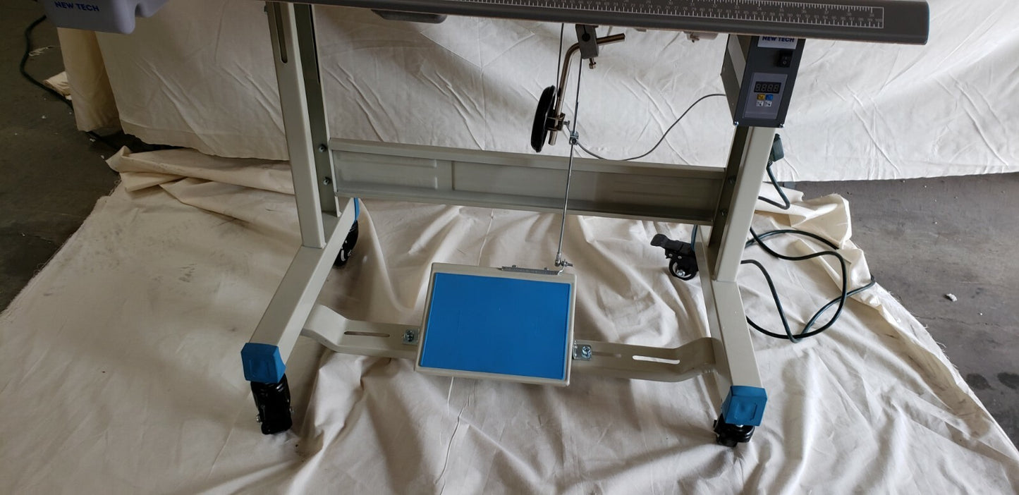 Juki DDL-8700 SEWING MACHINE WITH T-LEGS STAND ,CASTERS,SERVO MOTOR LED LAMP