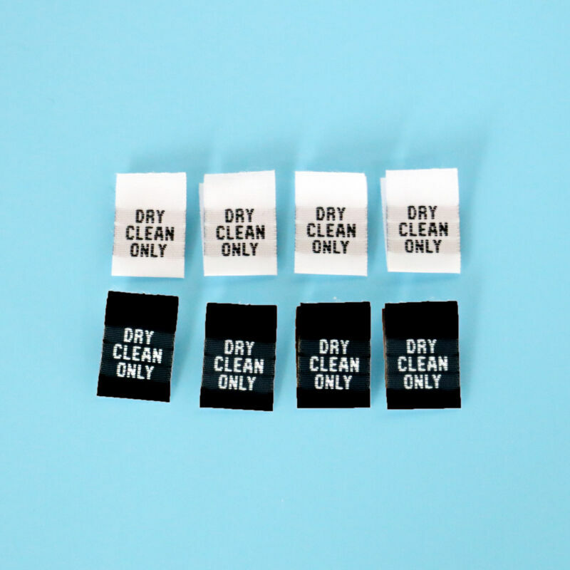 250 pcs Clothing Labels Woven Taffeta 3/4" x 1/2" CHOOSE STYLE & COLOR US SELLER