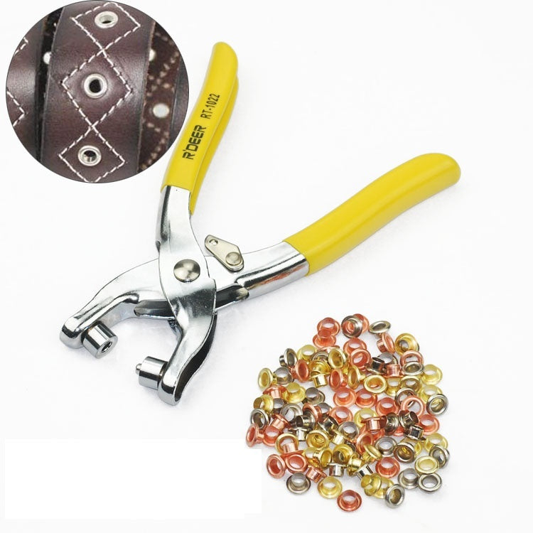 RT-1022 Professional Eyelet Grommet Setting Tool Kit,with 100 free eyelets RDEER