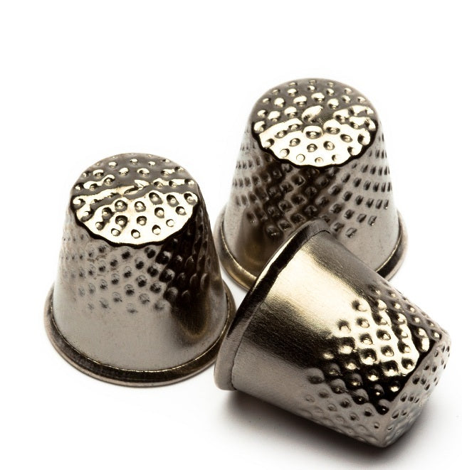 Metal sewing Thimble (20 Pieces) all steel nickel plated one size fits all (usa)