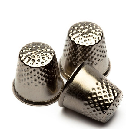 Metal sewing Thimble (20 Pieces) all steel nickel plated one size fits all (usa)