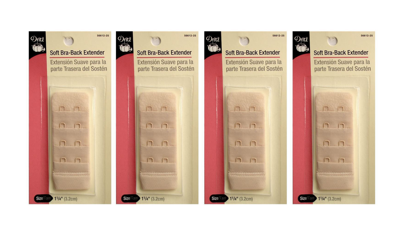 LOT OF 4 Soft Bra Back Extenders - Beige 1-1/4" FREE SHIPPING US SELLER
