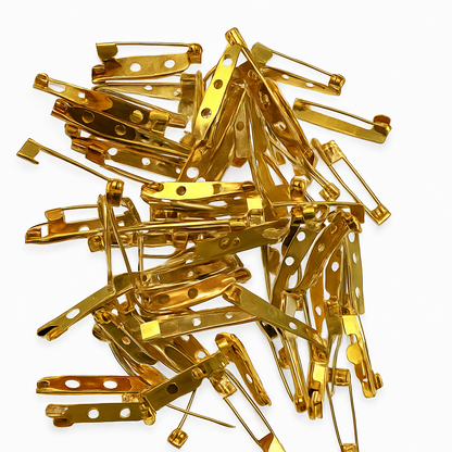 Non Locking Pin Backs 144 Pack 1" Choose Silver, or Gold