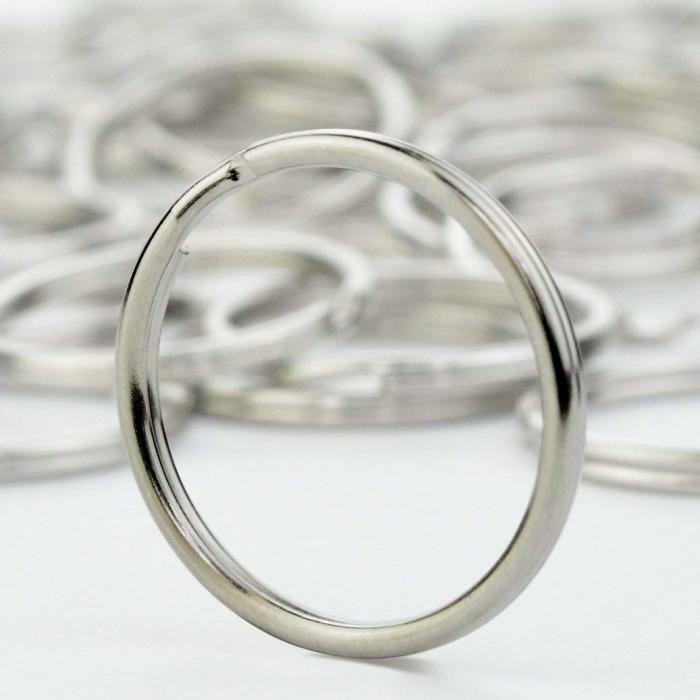 Metal Ring - Split Keychain Rings silver color , 3/4" or 1" (pack of 100 or 1000