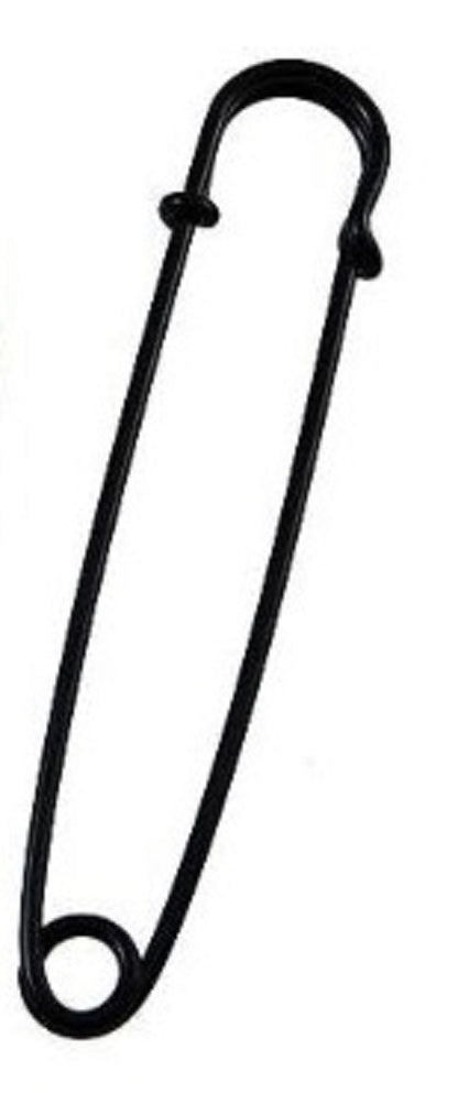 144 LARGE 3" SAFETY PINS SKIRT PINS  all steel  BLACK COLOR  VERY sharp tips USA