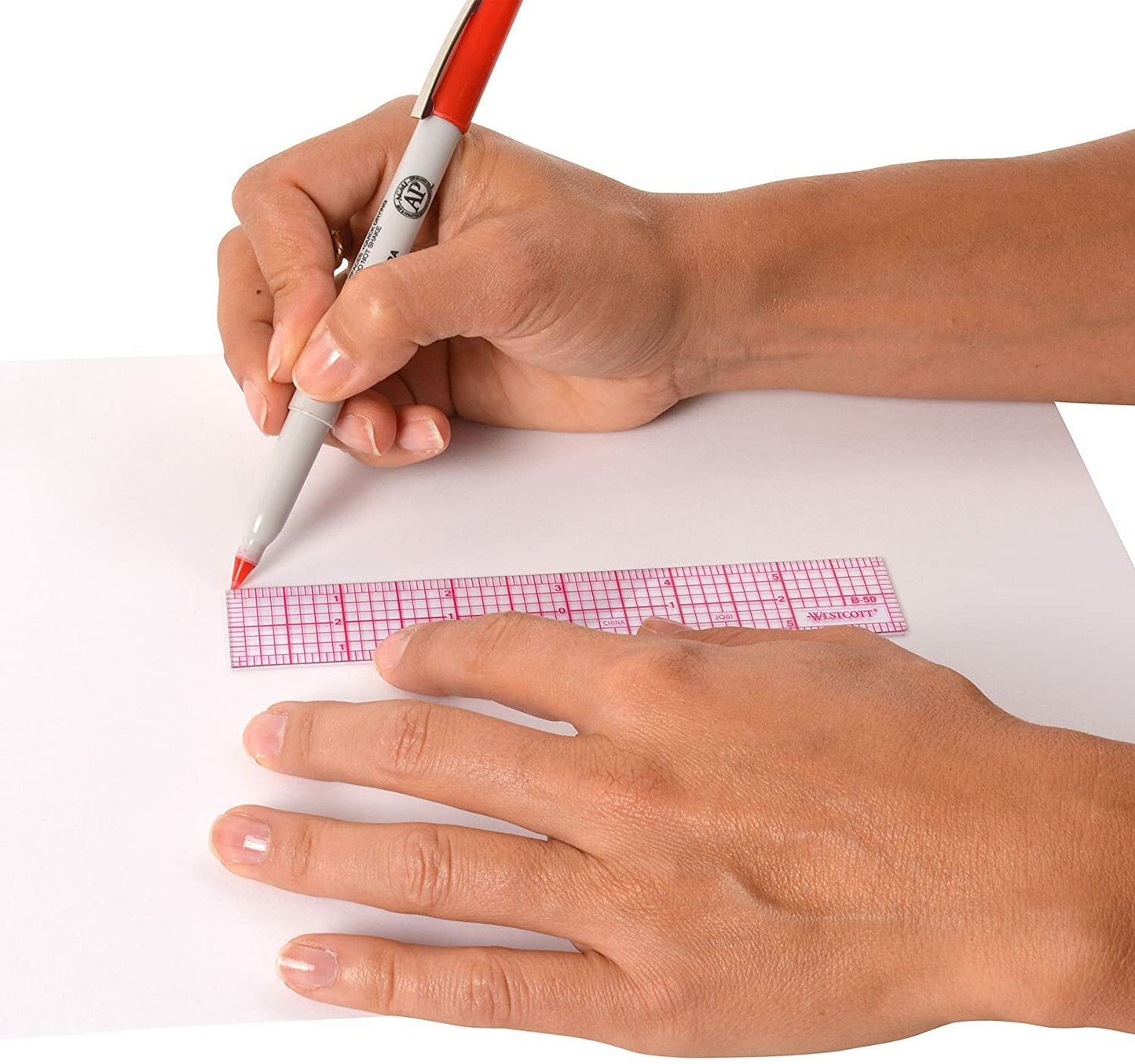 Beveled Rulers 1" x 6",C-Thru 8ths ,Transparent (B-50), Edges calibrated in 16th