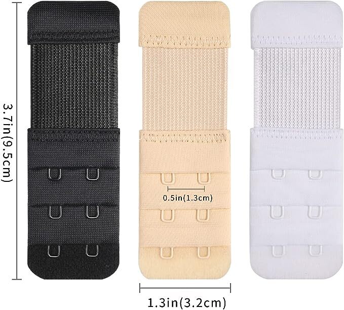 12 Pcs Womens Bra Extenders - Elastic Bra Extension Straps FREE SHIPPING