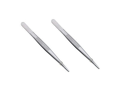 2 PAIRS of Stainless Steel Sewing Machine Straight Tweezers For EZ Threading