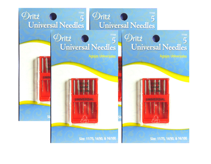 PACK OF 4 Dritz 5 Needles SIZE 14/90,11/75 & 16/100 HOME Sewing Machines USA