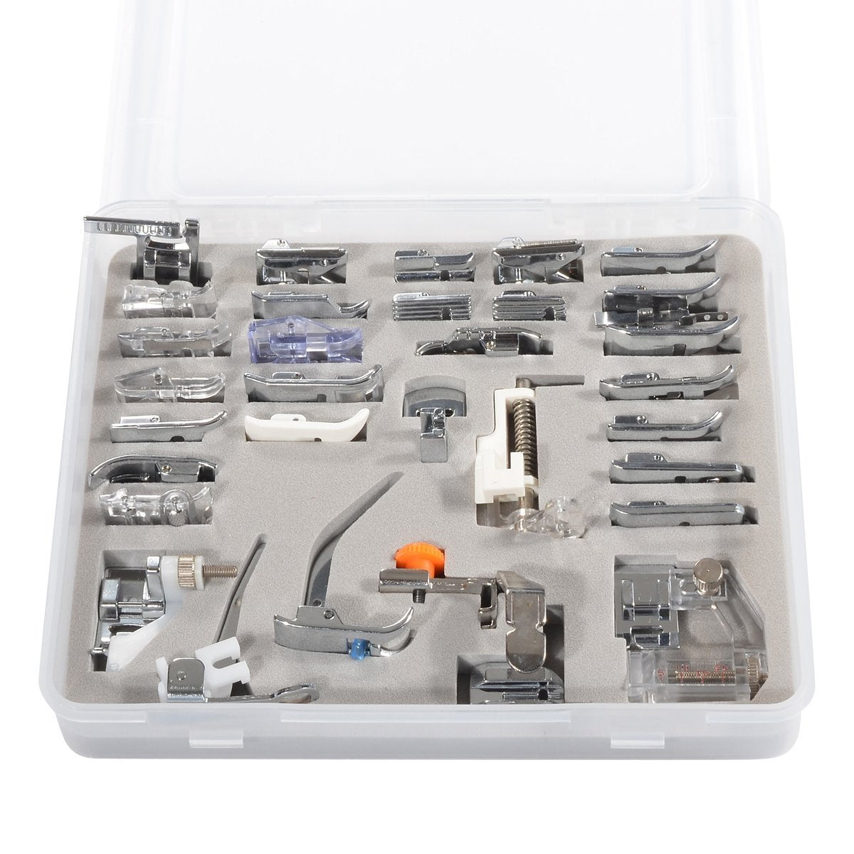 32pc Sewing presser feet Set Kit with Plastic Organize Box for Low Shank Sewing