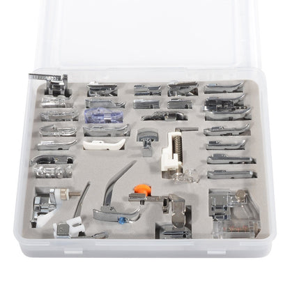 32pc Sewing presser feet Set Kit with Plastic Organize Box for Low Shank Sewing