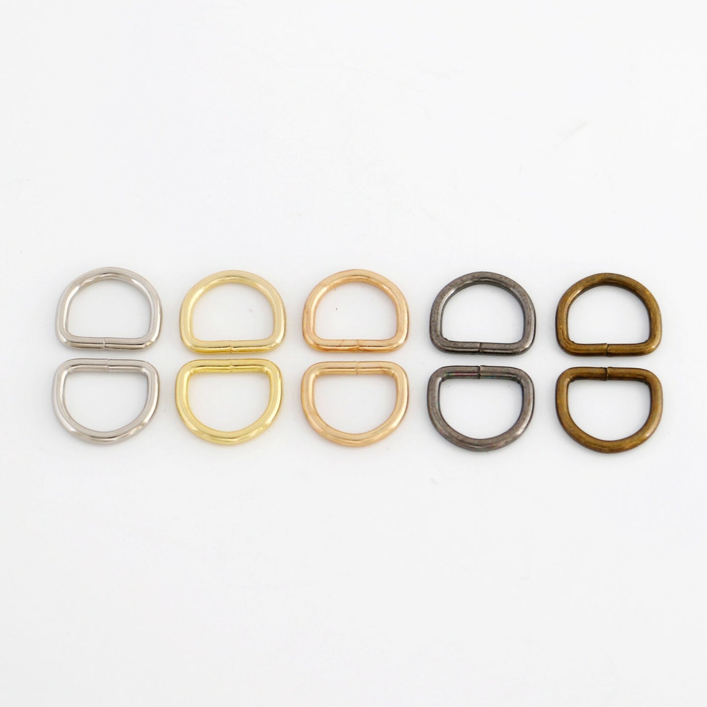 Metal D-Ring Welded ,for straps,purses,bags,Choose quantity Size & color (usa)