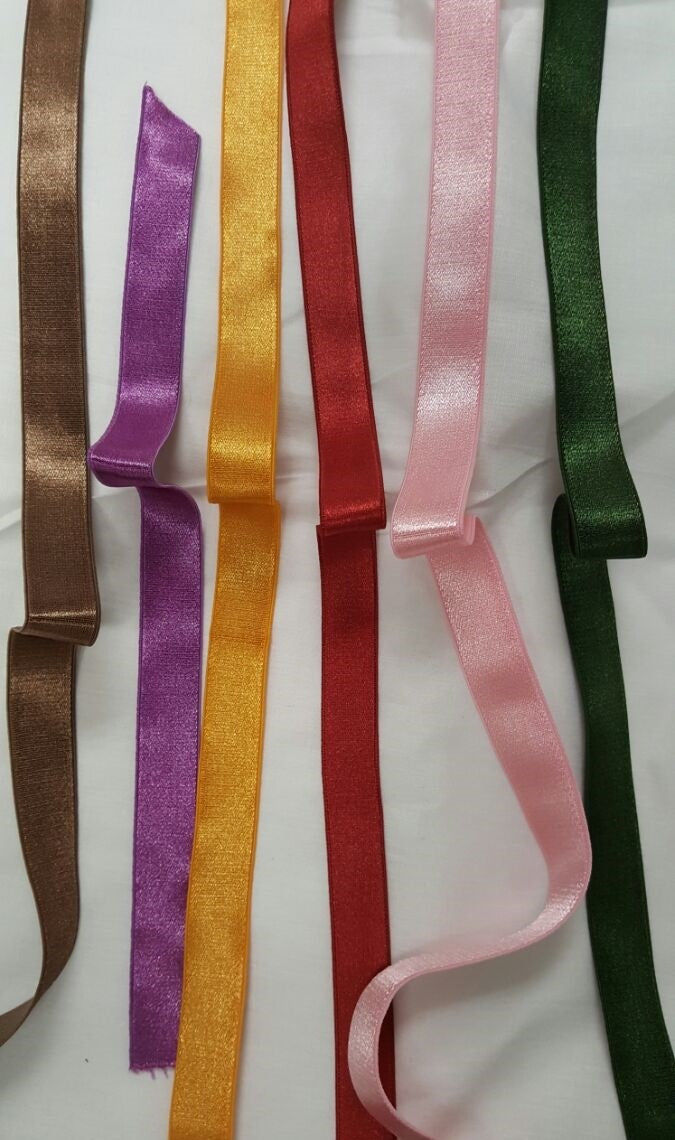 3/4" wide plush back satin elastic FOR belt, Headband,Lingerie,waistband,etc USA