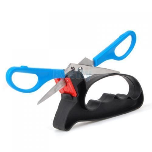 2 In 1 Professional Blade Knife Scissors Sharpener Kitchen Tool w Hand Guard New