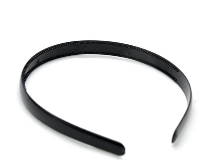 12 Plastic Headbands w/ Inner Teeth White or Black US Seller
