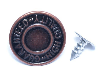 Jeans Buttons,"High Quality Guaranteed" Design,17mm (5/8") diameter CHOOSE COLOR