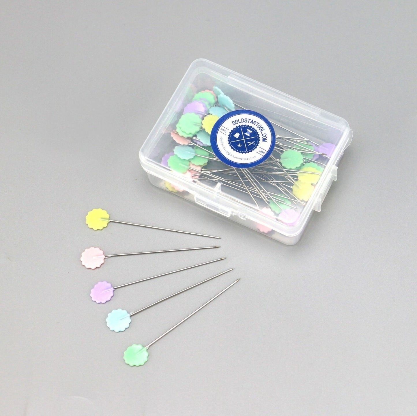 Flower Head Pins pack of 100 great for quilters, heat resistant, long and sharp