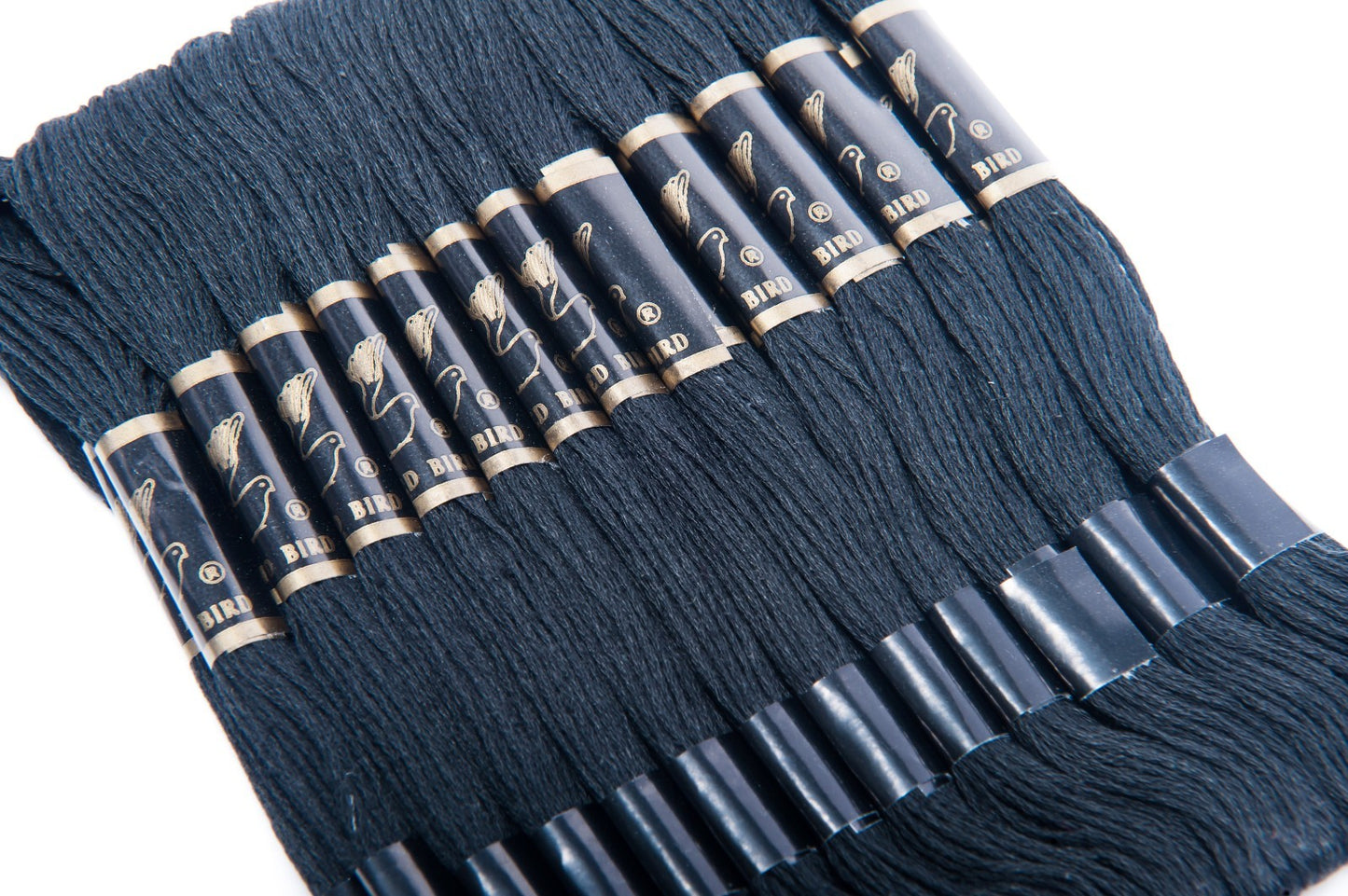 Embroidery Floss 36 SKEINS in BLACK 8.75 Yards 100% Mercerized Cotton, 6 Strand
