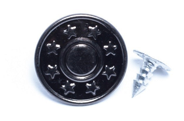 Jeans Buttons, Star Design CHOOSE FINISH ,CHOOSE QUANTITIES 17mm (5/8") diameter