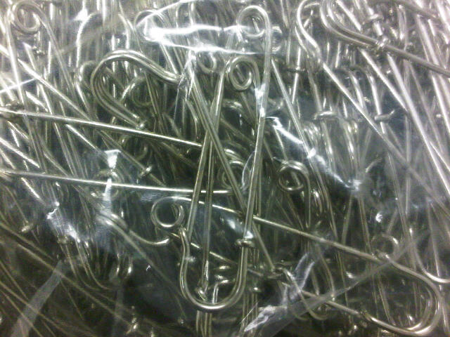 10 LARGE OVERSIZED METAL RUST Bronze SILVER PINS 3 INCH