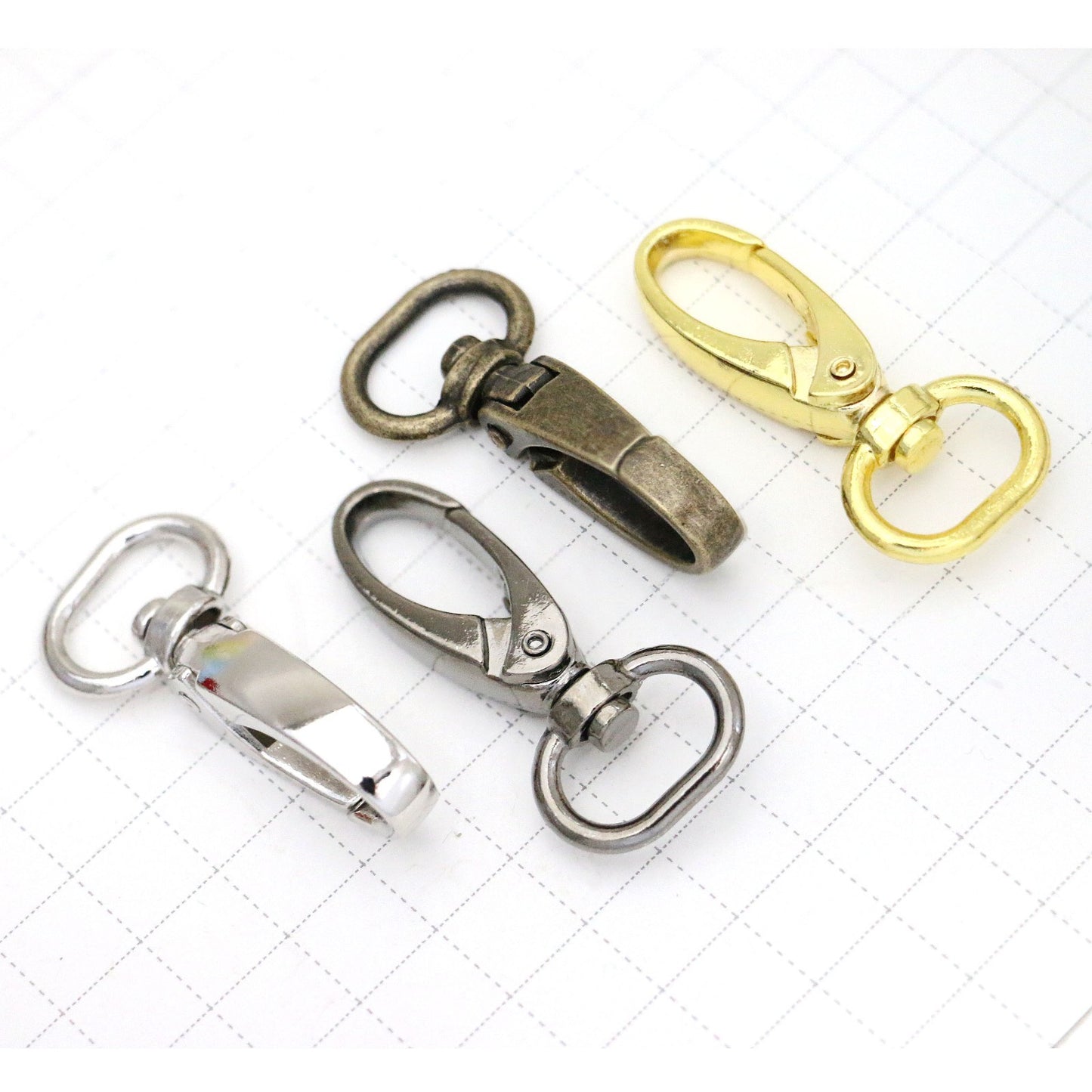 Egg Shaped Push Gate Swivel Snap Hook,Choose color, size & Qty SHIPS FROM USA