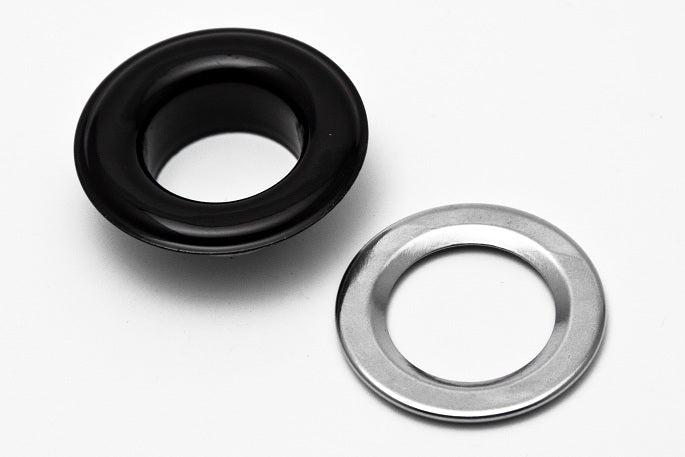 100 #0 1/4" Grommet Machine Grommets & Washers BLACK Eyelets Hand Press Tool