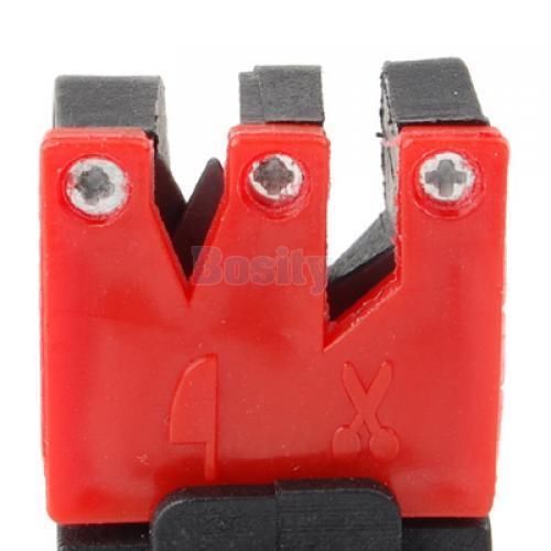 2 In 1 Professional Blade Knife Scissors Sharpener Kitchen Tool w Hand Guard New