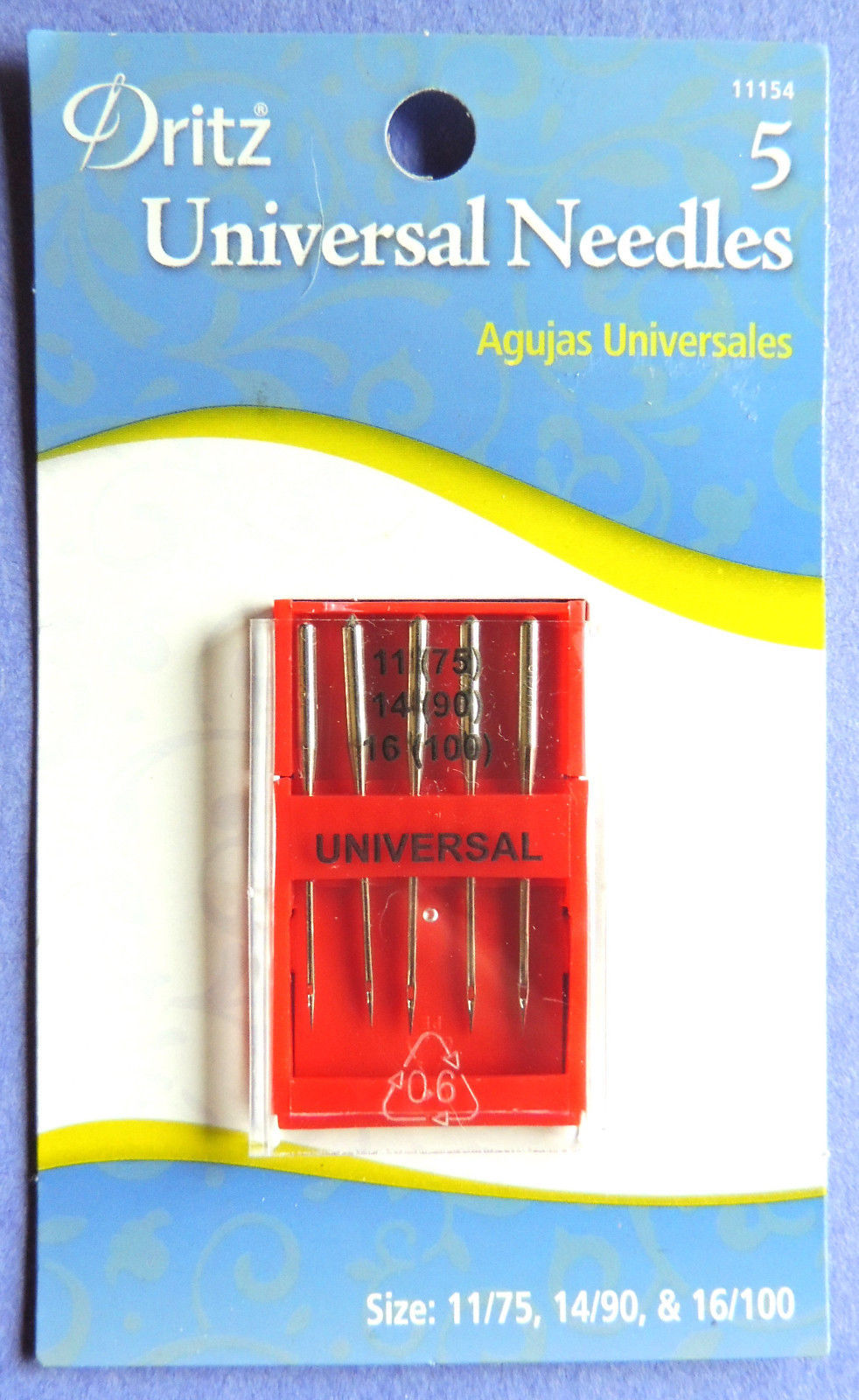 PACK OF 4 Dritz 5 Needles SIZE 14/90,11/75 & 16/100 HOME Sewing Machines USA