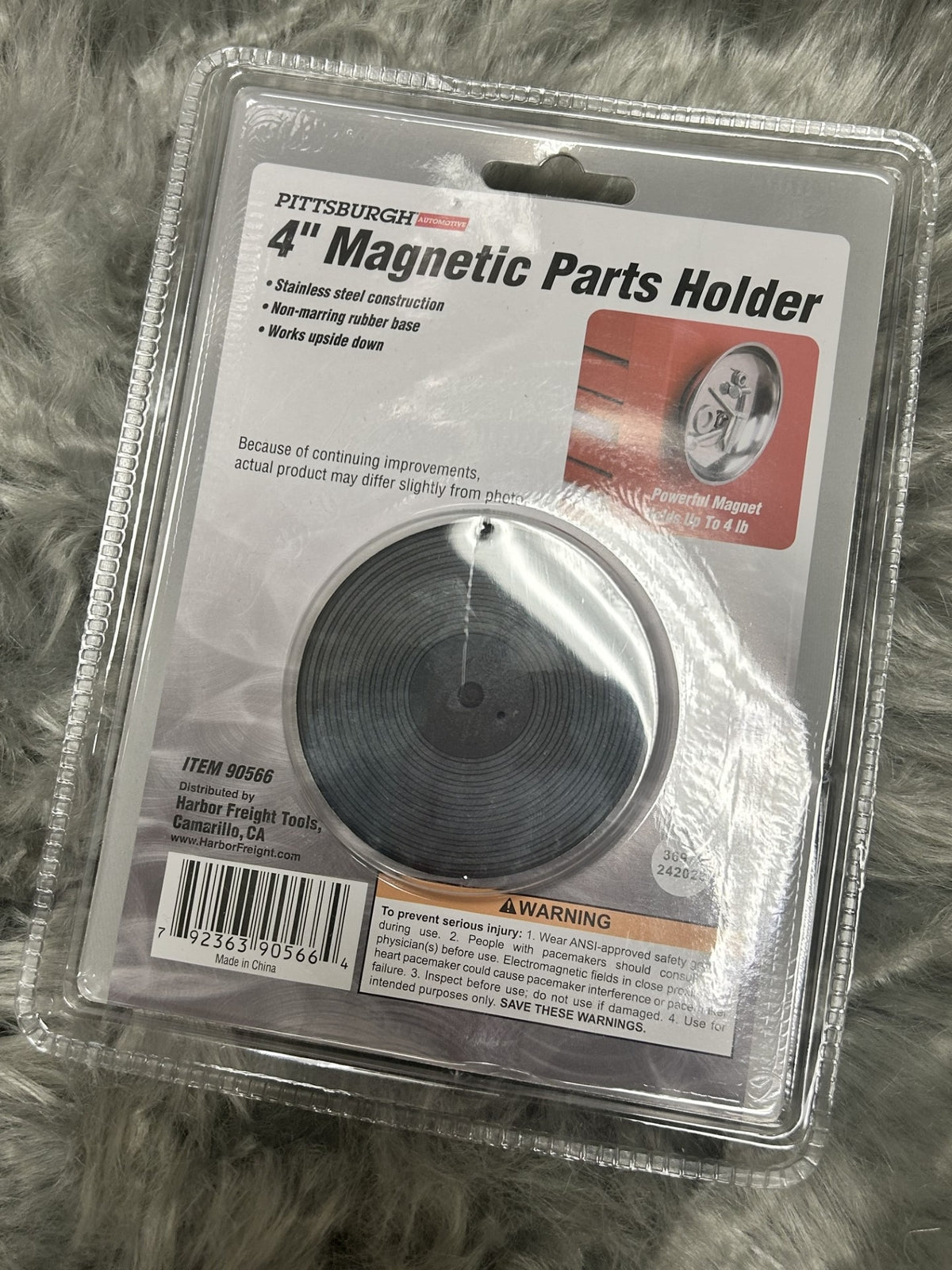 SET OF 2 LARGE 6" and MEDIUM 4" Magnetic Parts Holder PITTSBURGH Automotive