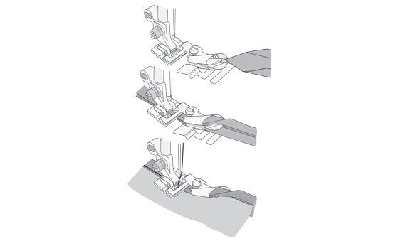 Brother SA109 - Binder Foot The Brother SA109 Binder foot is used to attach bias