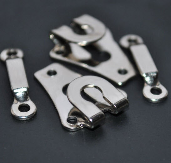 SEW-ON HOOK & BAR 200 SET HEAVY DUTY  NICKEL plated FOR PANTS, SKIRTS &Trousers