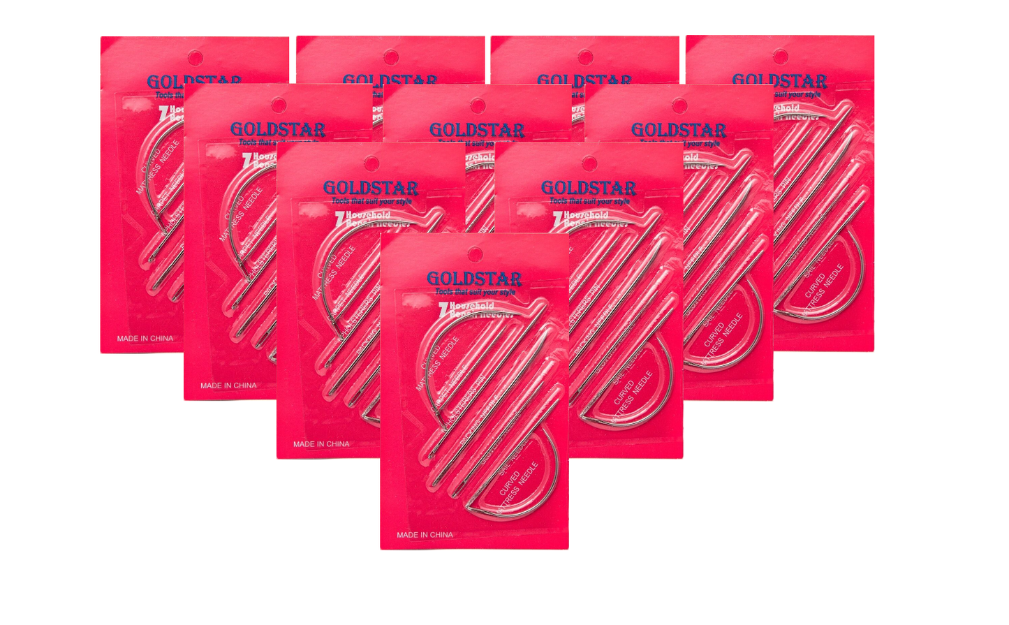 LOT of 10 PACKS of Household Repair Needles 7 pc Kit US SELLER FREE SHIPPING