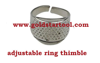 PACK OF 3 Ring Thimbles ALL STEEL Nickel-plated Easy Adjustable Size US SELLER