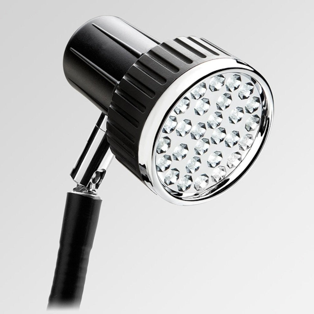 LED task Sewing LIGHT GOOSENECK lamp Bendable steel  22" c-clamp 110v + 28 LED