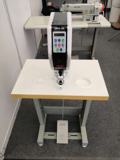 Servo Attaching Machine with Laser Pointer + One Die110/220 volt w/table & stand