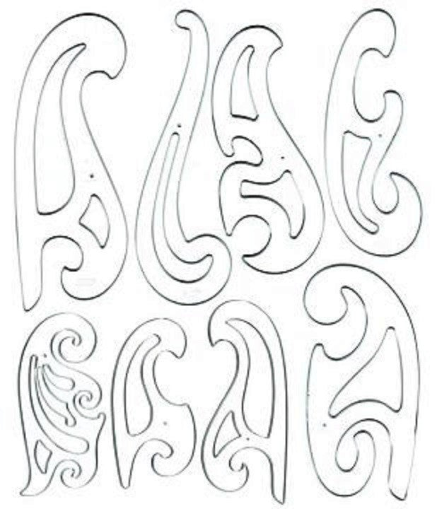 C-Thru French Curve Set set of 8 , Includes FC-336 through FC-343. thick 090"