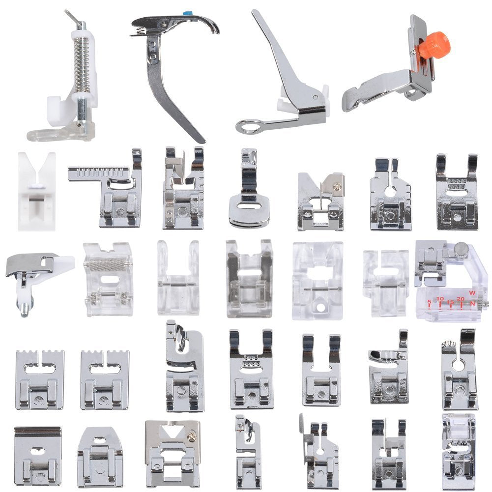 32pc Sewing presser feet Set Kit with Plastic Organize Box for Low Shank Sewing