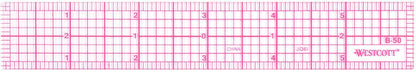 Beveled Rulers 1" x 6",C-Thru 8ths ,Transparent (B-50), Edges calibrated in 16th