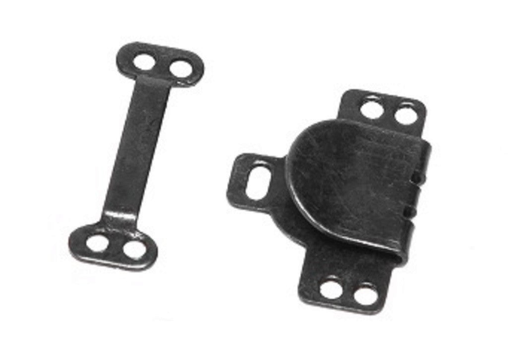 Trouser / Skirt Hooks & Bars (9.5mm flat) 200 SET all steel black color sew on