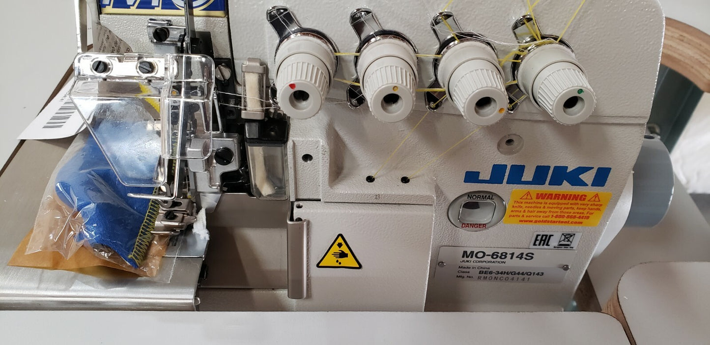 Juki 4-Thread Overlock Sewing Machine w/Table & Servo Motor (MO-6814S) COMPLETE