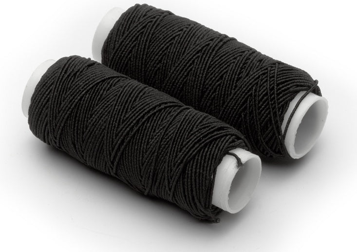 Elastic Thread black & white 5 roll of each,30 Yard each Package Total 300 Yard
